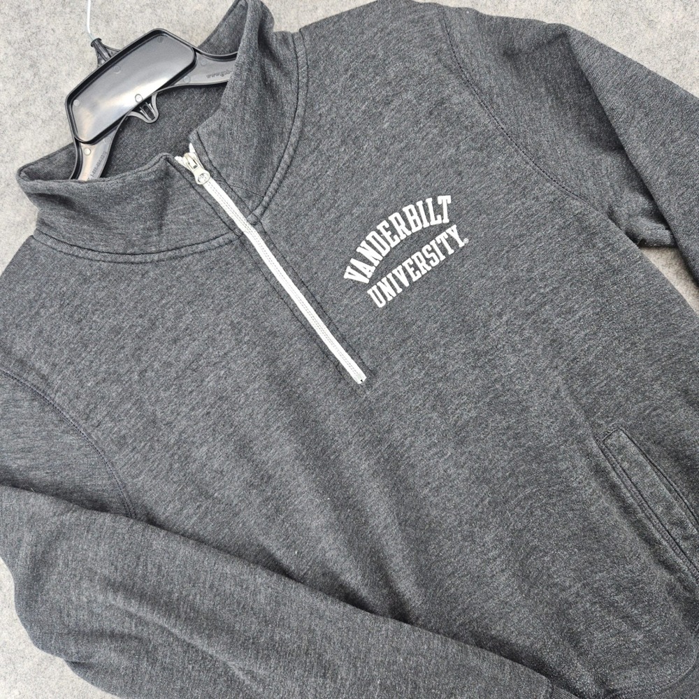 Redshirt Vanderbilt University Pullover Men Large Gray 1/4 Zip Sweatshirt Pocket